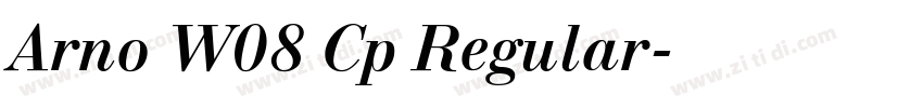 Arno W08 Cp Regular字体转换
